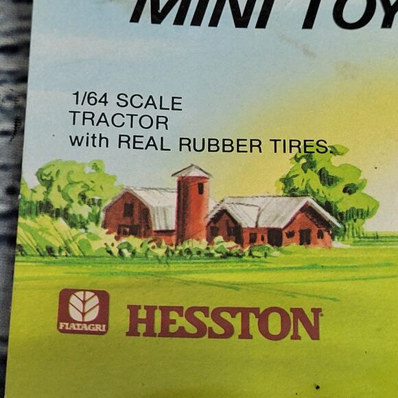 Vtg Mini Toys 1/64 scale Hesston 1180 Turbo die-cast/plastic tractor brown/black - Picture 2 of 9